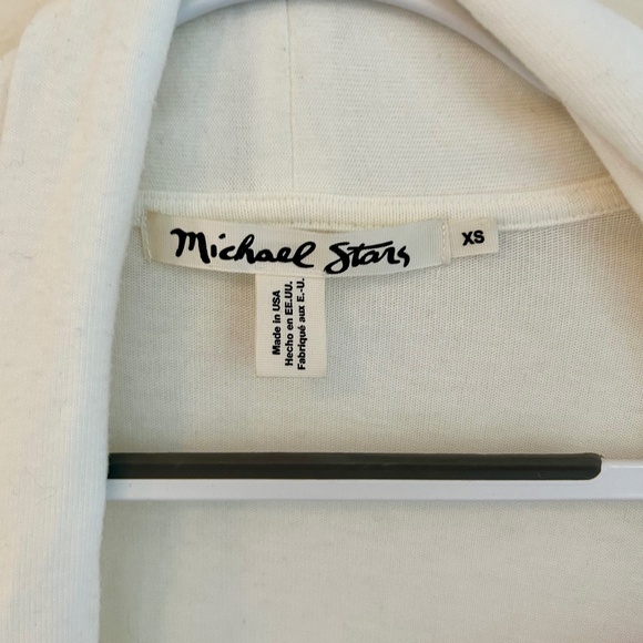 Michael Stars Cream Madison Brushed Jersey Size XS Open Cardigan - Picture 4 of 6